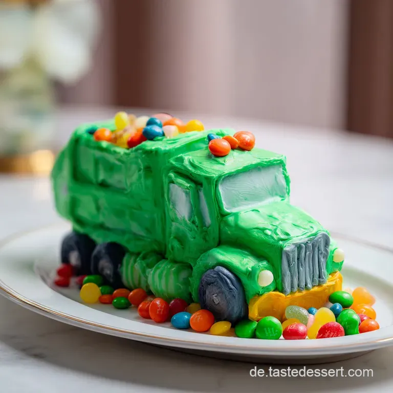 Farbenfroher Motivkuchen auf wei&szlig;er Keramikplatte, umgeben von kleinen bunten Streuseln bei weichem Tageslicht.