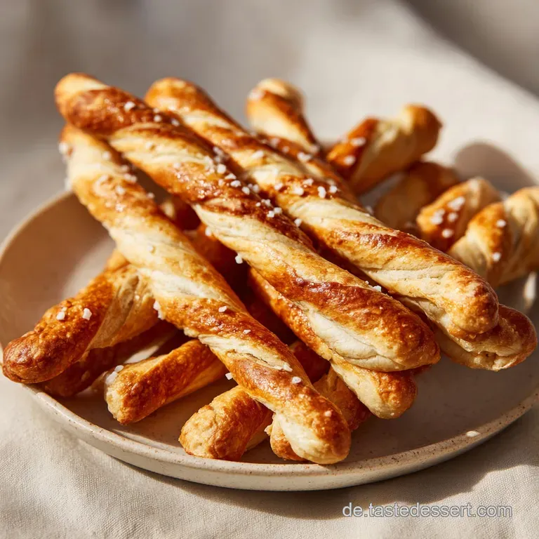 A single, glistening pretzel rod rests on a linen napkin, its coarse salt sparkling under the light. Pretzel has a deep br...