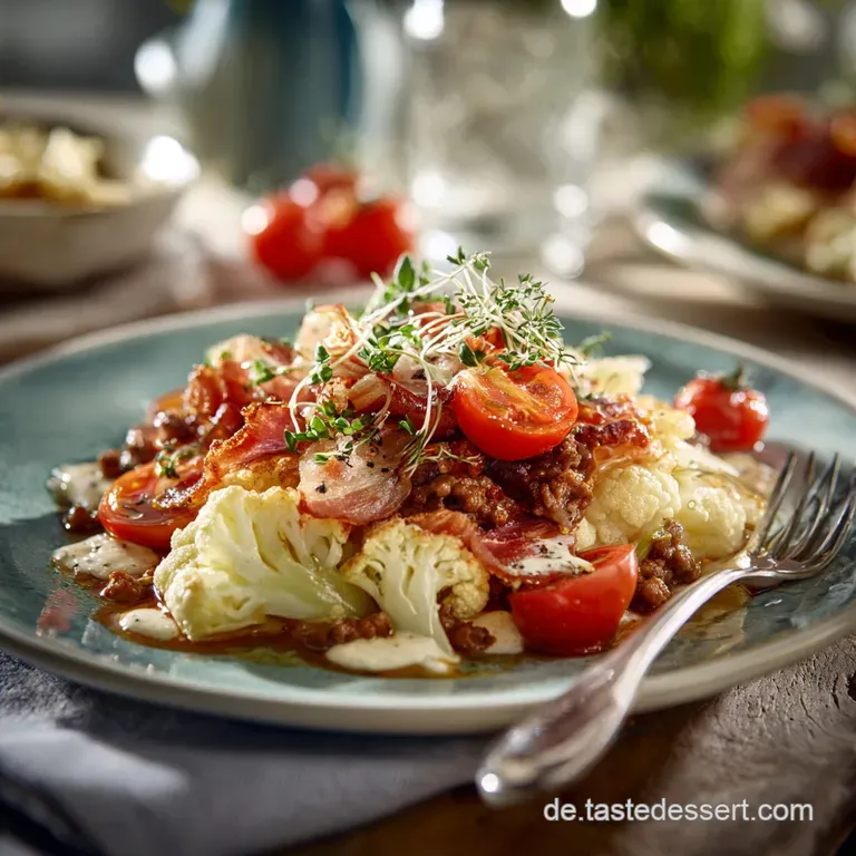 Low Carb Wei&szlig;kohlhackfleischpfanne: Herzhaftes Schnelles Abendessen. presentation