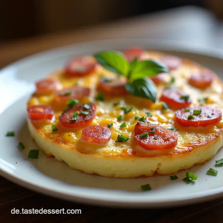 Der KnusperGl&uuml;cksbringer LowCarb Flammkuchen Gratin mit herzhaftem Speck und Cr&egrave;me Fra&icirc;cheHaube