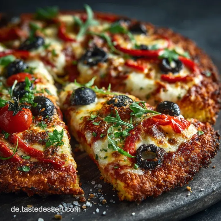 Der FeierabendHit LowCarb PaprikaPizza mit MandelKäseBoden presentation