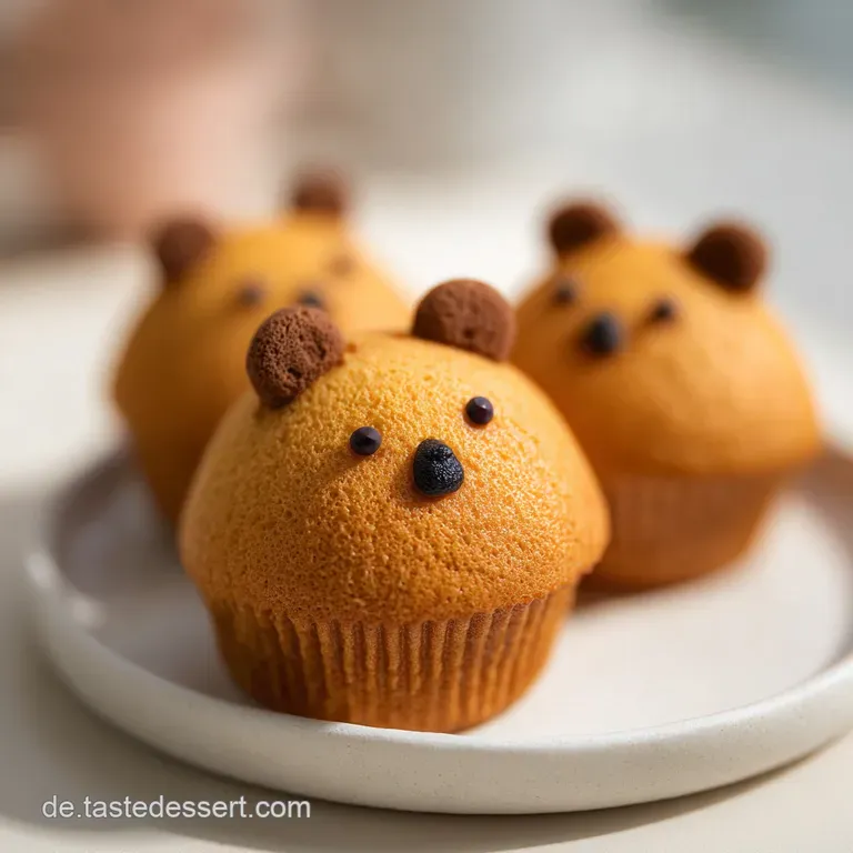 Lustige B&auml;renmuffins f&uuml;r Kinder: Fluffig