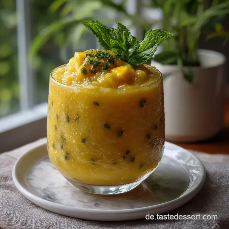 Maracuja Mango Slush Mit Vanille Perfekt: Blitzschnell presentation