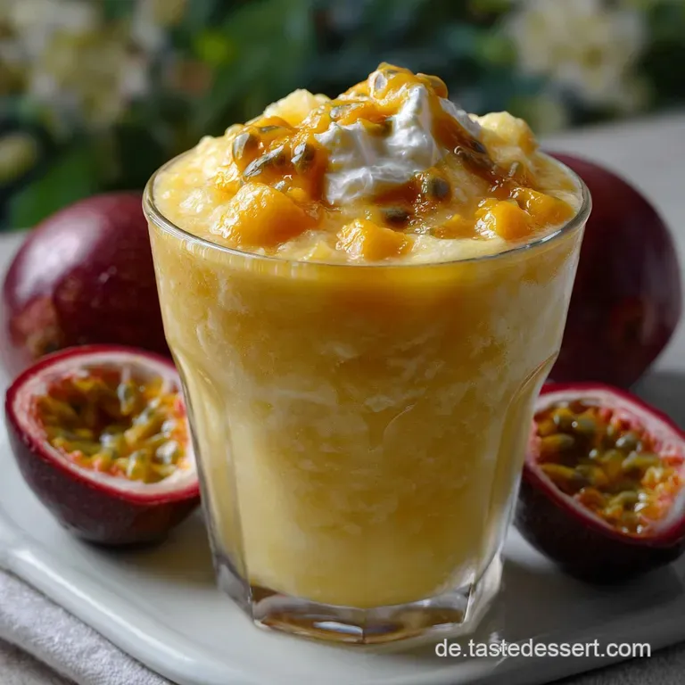 Maracuja Mango Slush Mit Vanille Perfekt: Blitzschnell