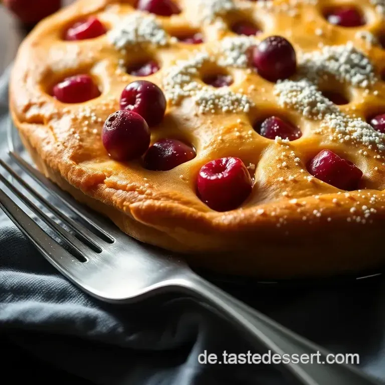 Maulwurfkuchen mit saftigen Kirschen presentation