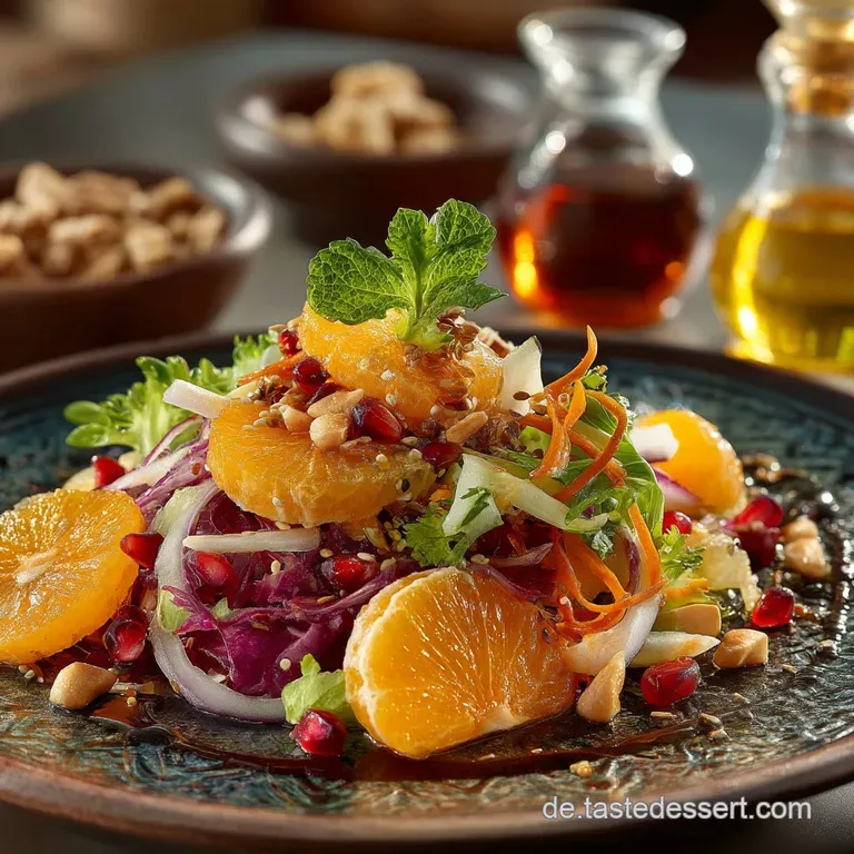 Linsensalat mit OrangenDattel Dressing Gesund Orientalisch