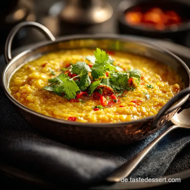 Mung Dal Curry Rezept Der cremige MungbohnenEintopf mit Tadka