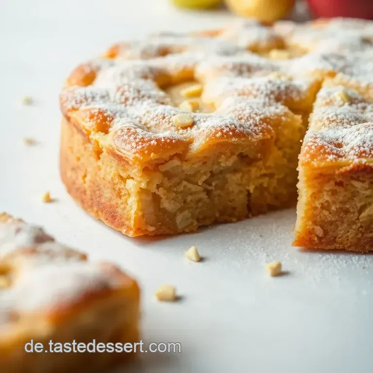 Nussbutter-Apfelkuchen mit Streuseln presentation