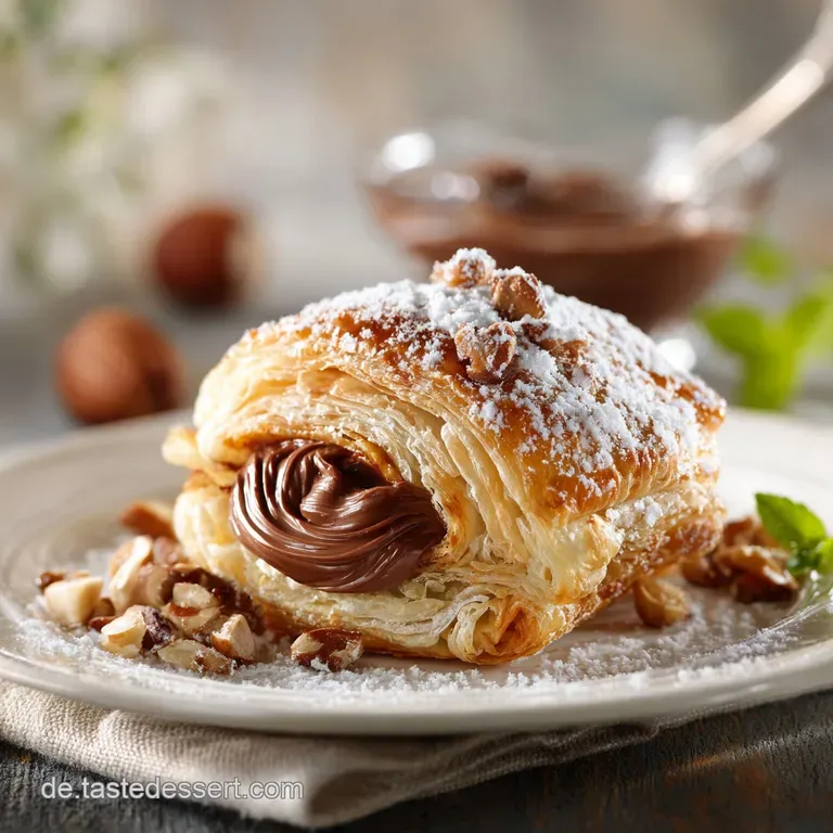 Bl&auml;tterteig mit Nutella: Der blitzschnelle Stern in 35 Minuten servierbereit