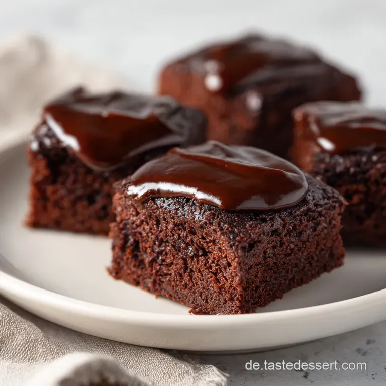 Auf einem wei&szlig;en Teller angerichtet, zeigen die luftigen Schnitten eine samtige, dunkelbraune Cremef&uuml;llung.