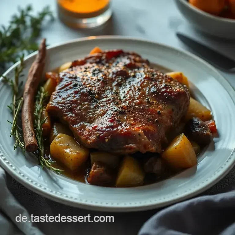 Ofenmeister Klassiker: Saftiger Rinderbraten mit Gemüse presentation