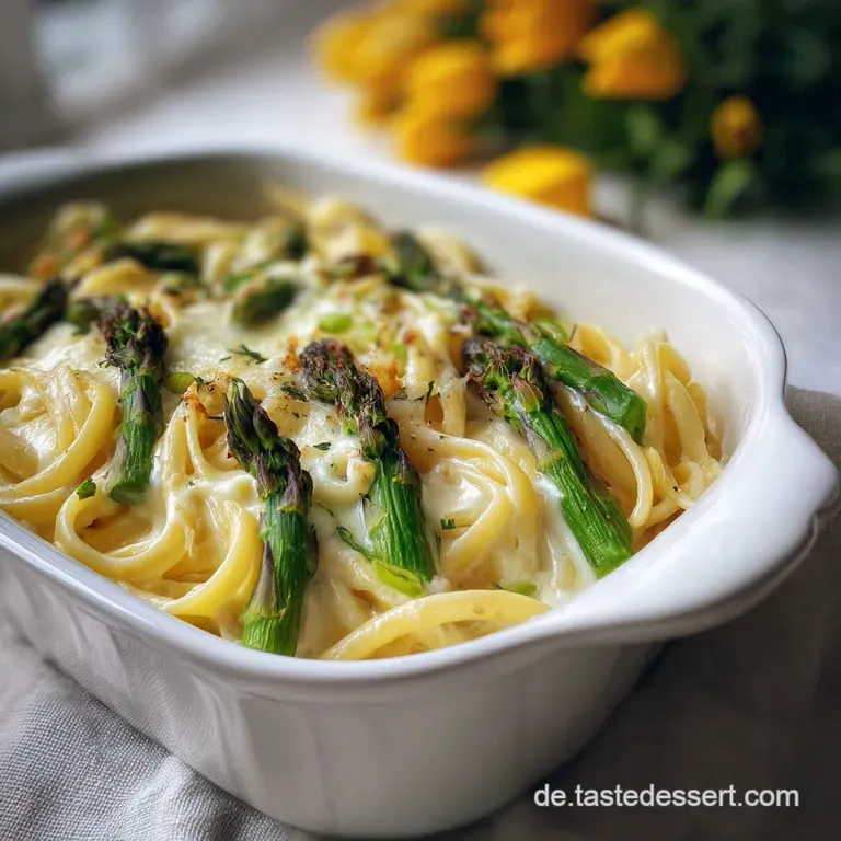 Ofenpasta mit Spargel und Frischk&auml;se: S&auml;mig & Schnell