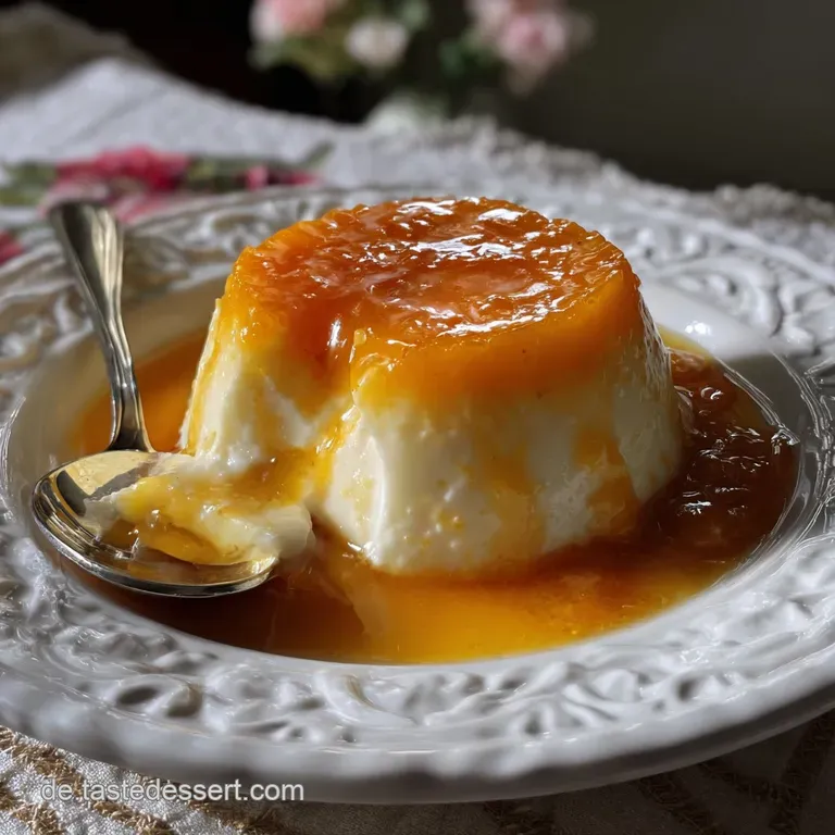 Creamy orange dessert elegantly swirled in a white porcelain bowl, a delicate balance of smooth texture and refreshing color.