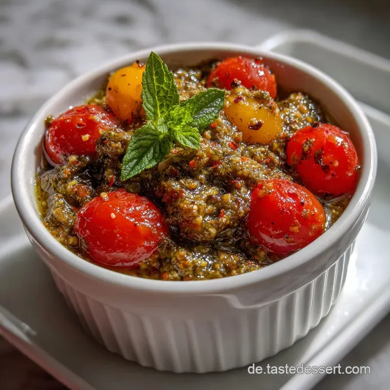 Cremiges Oregano Pesto Mit Tomaten: Intensiv W&uuml;rzig presentation