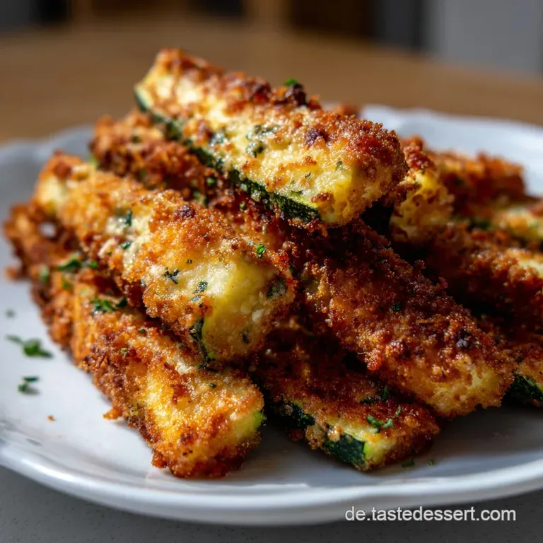 Panierte Zucchini Sticks: Knusprige Parmesan-Pommes