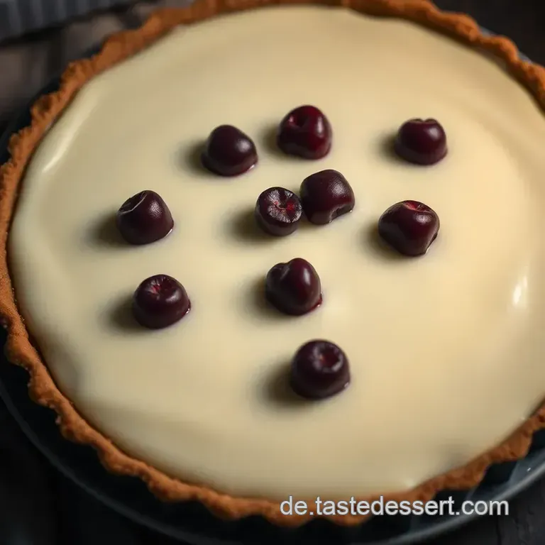 Panna-Cotta-Tarte mit Mürbeteig und frischen Beeren presentation