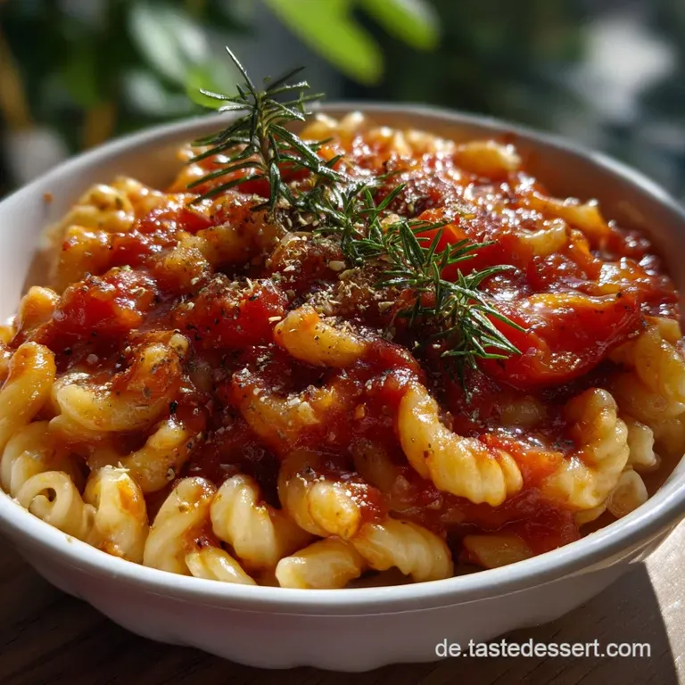 Pasta Rezept Schnell und Einfach in 15 Min mit Tomatensauce