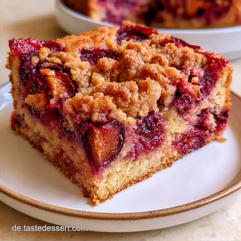 Saftiger Pflaumenkuchen mit Streuseln vom Blech