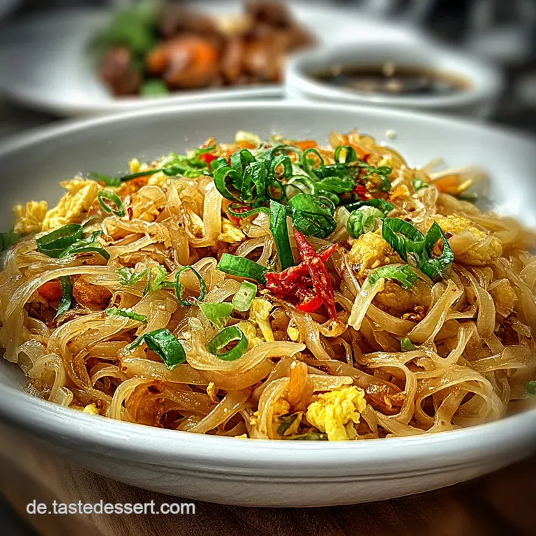 Reisbandnudeln mit Karamellisierter Glasur