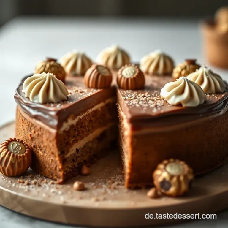 Roche Torte: Haselnuss-Schokoladen-Traum presentation