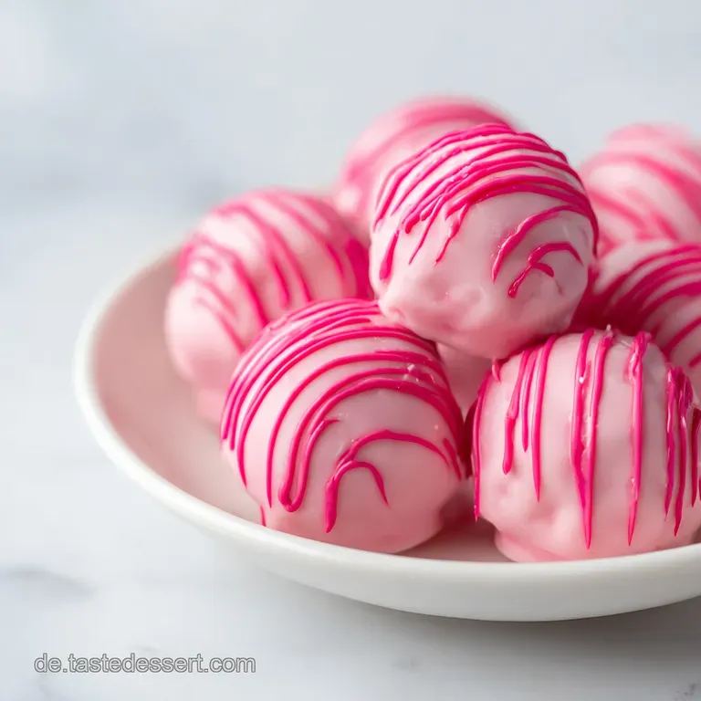 Oreo-Tr&uuml;ffel-B&auml;llchen mit rosa &Uuml;berzug