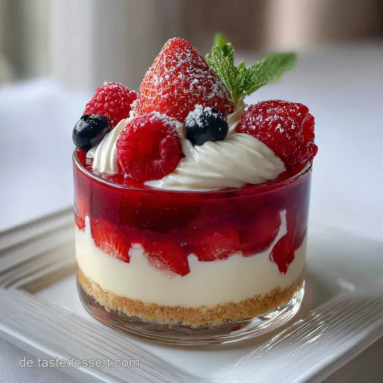 Rote Gr&uuml;tze mit VanilleQuarkCreme