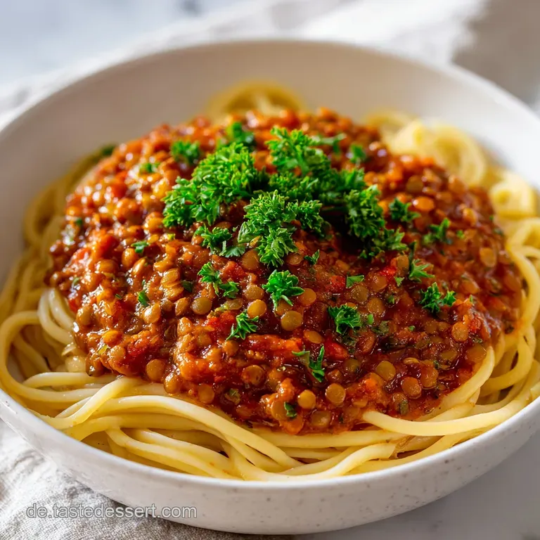 Rote Linsen Bolognese: Herzhafter Klassiker neu interpretiert
