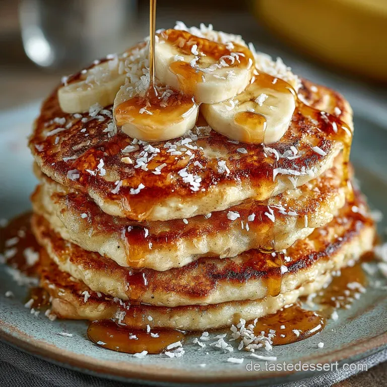 Der Gesunde Fr&uuml;hst&uuml;ckshit Saftige Bananenhaferflockenpancakes Aus Dem Mixer presentation