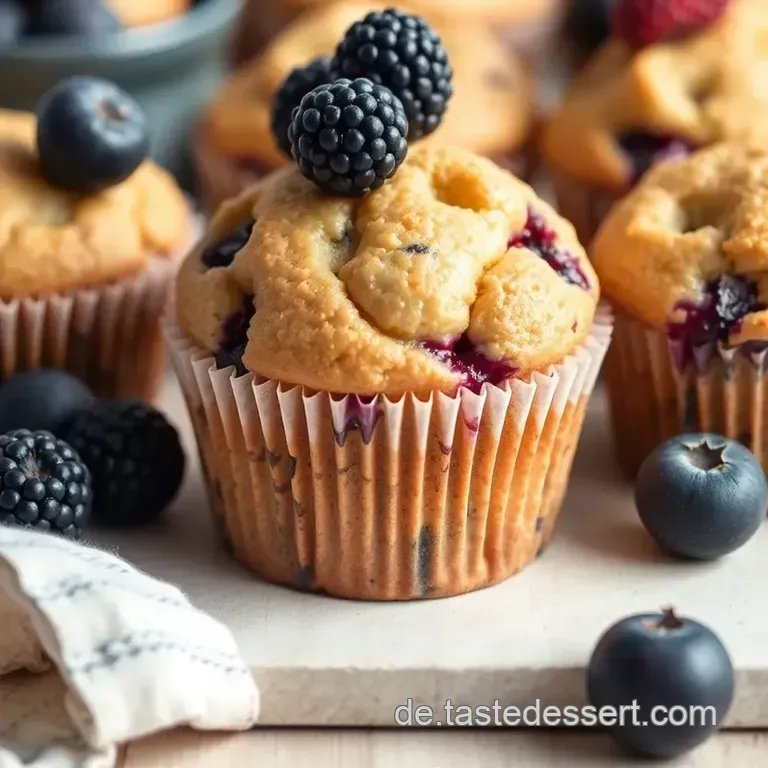 Saftige Blaubeermuffins presentation