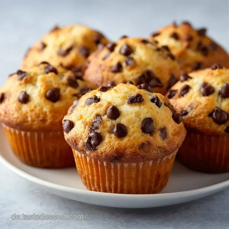 Luftige Vanillemuffins auf einem wei&szlig;en Porzellanteller, best&auml;ubt mit feinem Puderzucker und weichem Licht beschienen.