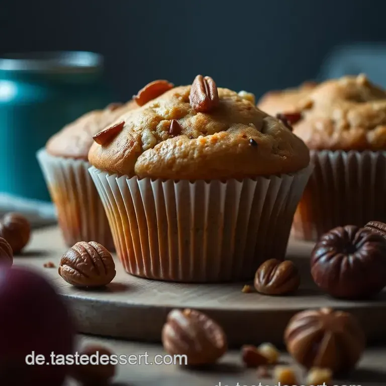 Saftige Vegane Muffins mit Früchten und Nüssen presentation