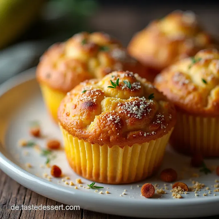 Saftige ZwiebelkuchenMuffins ohne Hefeteig