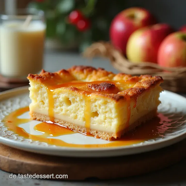 Omas Zeitreise Der Perfekt Saftige Apfelkuchen mit Cremigem Vanillepudding
