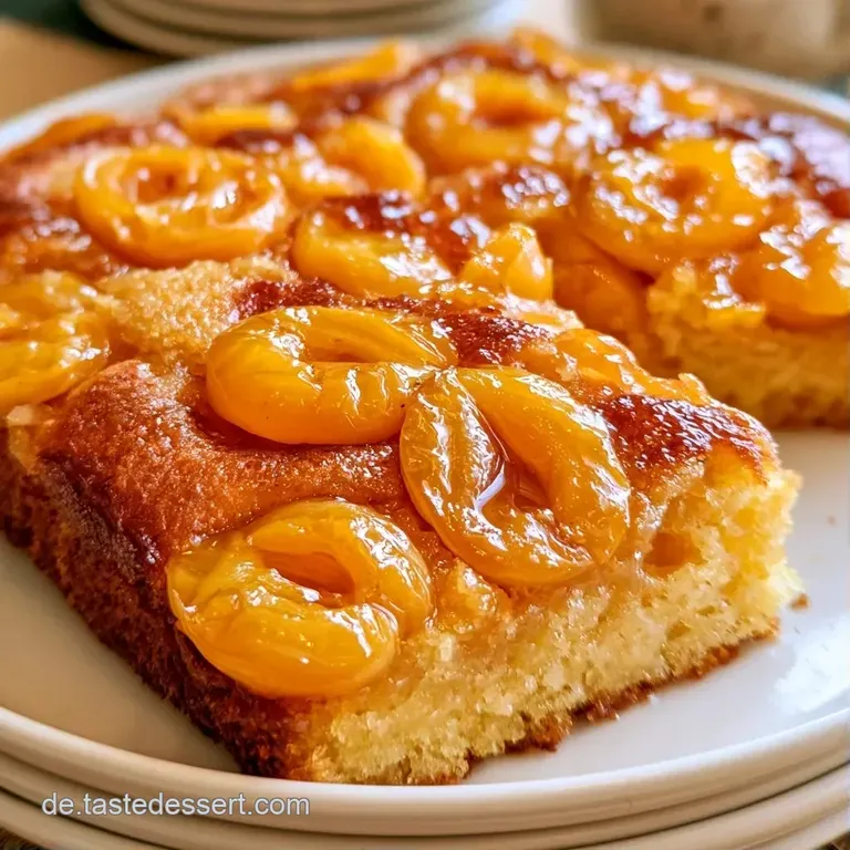 Ein St&uuml;ck goldgelber Fruchtkuchen auf einem wei&szlig;en Porzellanteller, die saftigen Mirabellen gl&auml;nzen im Licht.