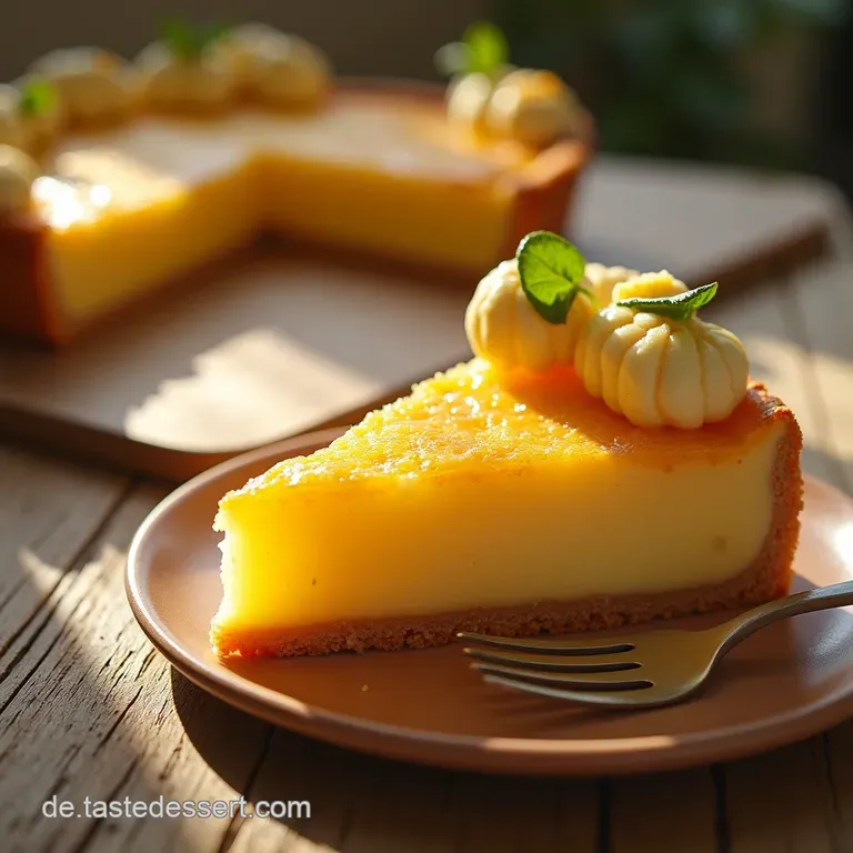 Der Sonnenschein in Kuchenform Authentischer Sizilianischer Zitronenkuchen Torta Al Limone presentation