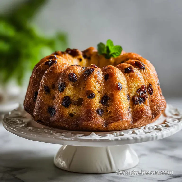 Saftiger Veganer Topfkuchen mit Rosinen