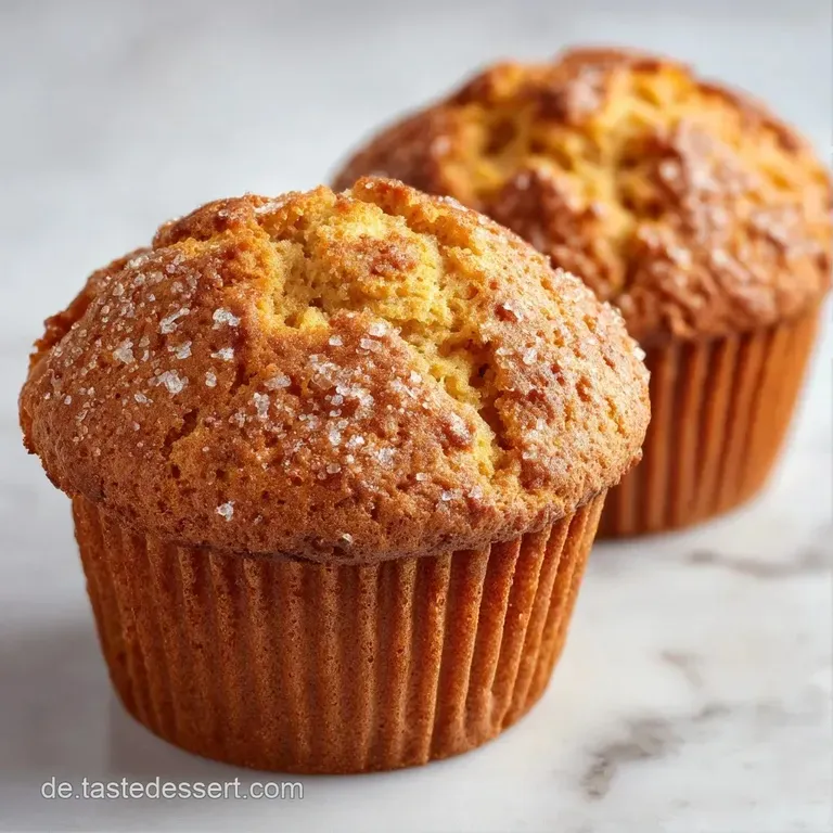 Goldgelbe, luftige Muffins auf einer wei&szlig;en Keramikplatte, flankiert von einem Leinentuch im weichen Tageslicht.
