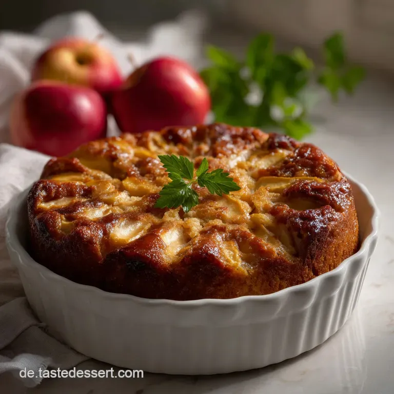 Versunkener Apfelkuchen ein schneller einfacher Kuchen: Schnell Gebacken