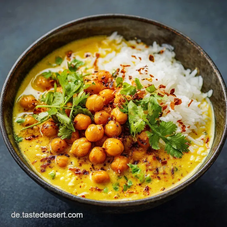 Der Feierabendretter Schnelles Cremiges Kokoskichererbsencurry presentation