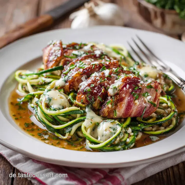 Feierabendsaltimbocca Auf Zitronenzoodles Das Schnelle Low Carb Gericht presentation