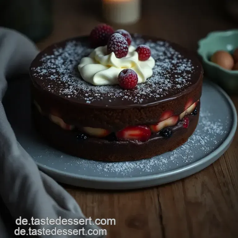 Schokoladentorte mit frischen Früchten – Ein Genuss für Groß und Klein presentation