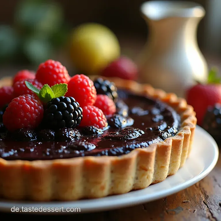 Schwarze Johannisbeertarte Ein Sommernachtstraum presentation
