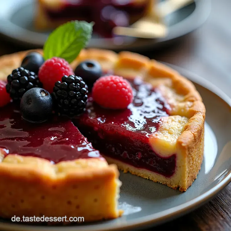 Schwarze JohannisbeerTarte Ein Sommernachtstraum
