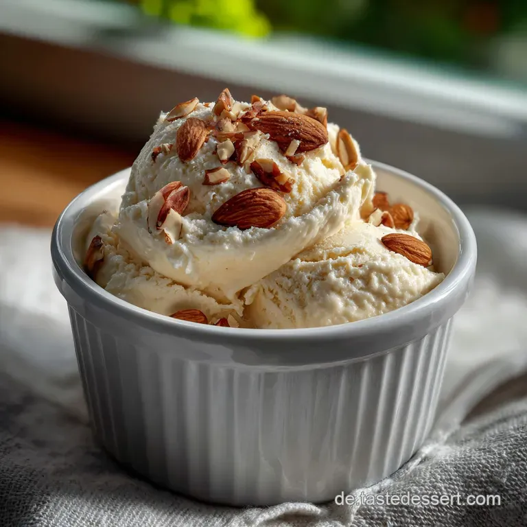 Proteinreiche Eiscreme: Cremiger Vanille-Mandel-Traum