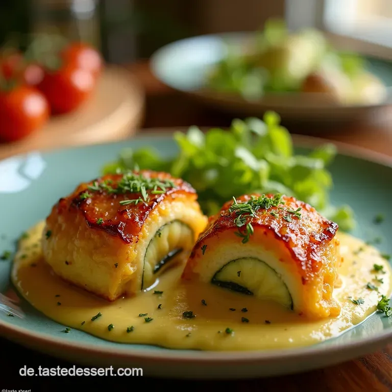 Sommerliche Zucchinischinkenk&auml;ser&ouml;llchen presentation