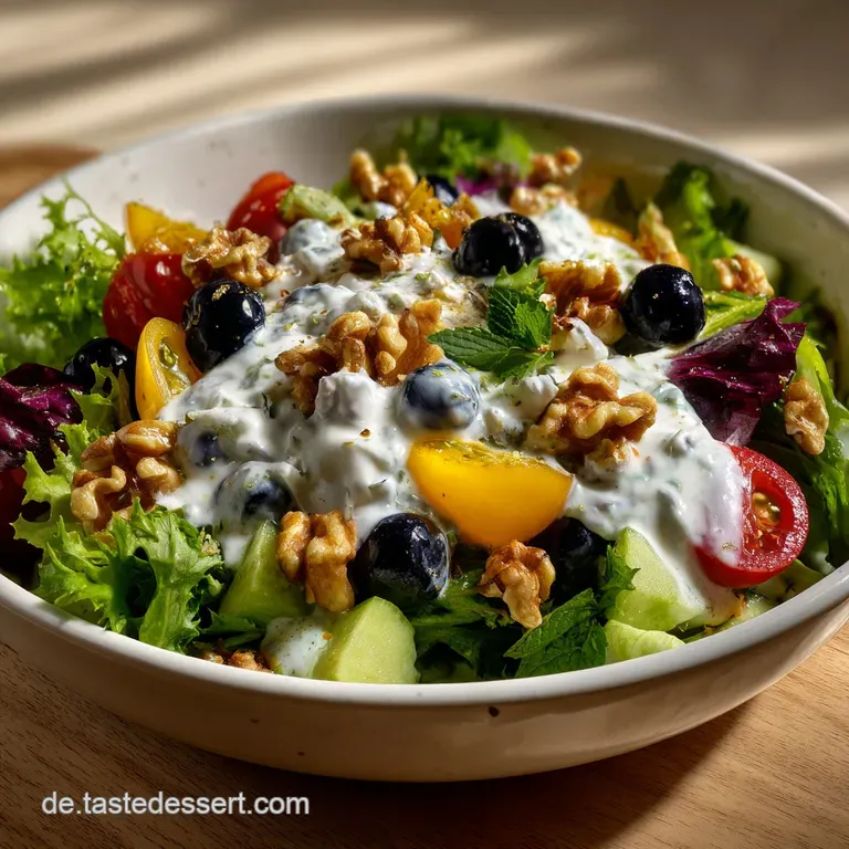 Schnell Und Einfach Zubereiteter Sommersalat Mit Jogurth Dressing