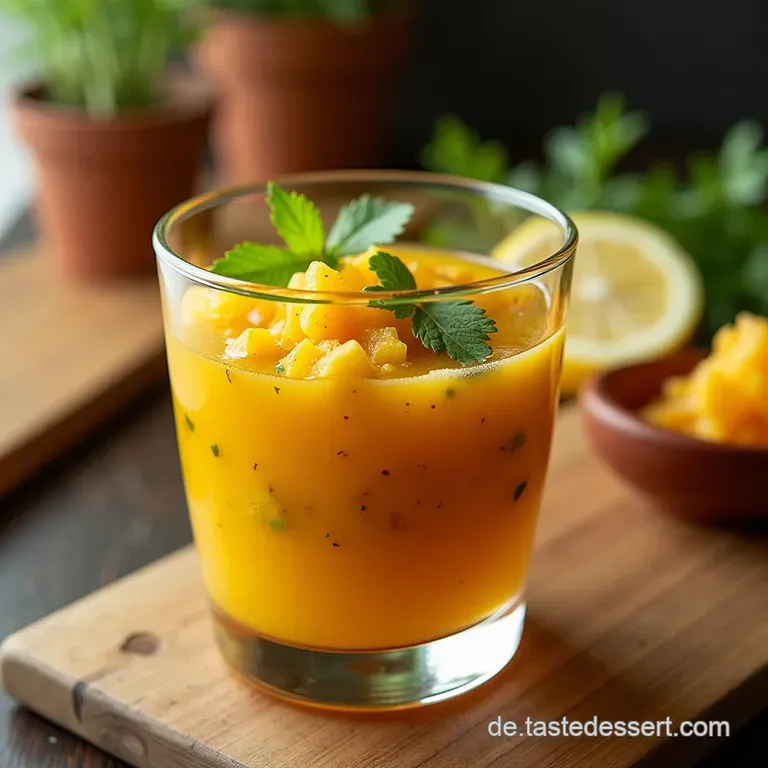 Die Sonne Im Glas Mediterranindischer Mangolinsensalat Mit Korianderlimettendressing presentation