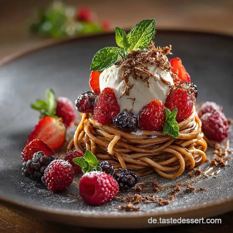 Spaghetti Mousse Deluxe Luftigleichter Erdbeergenuss Mit Proteinkick presentation