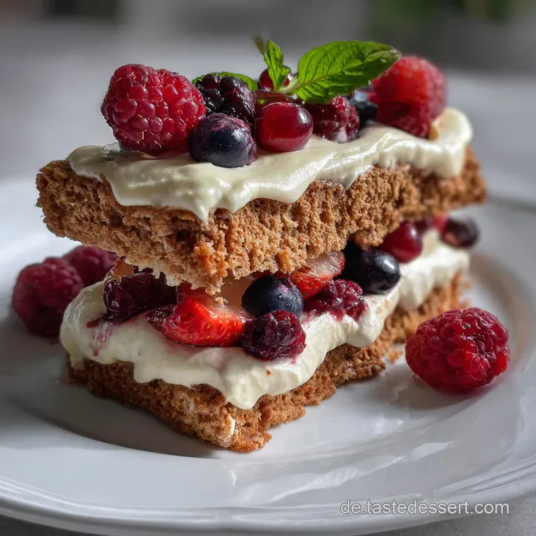 Spekulatius Mascarpone Sandwiches Mit Beschwipsten Beeren presentation