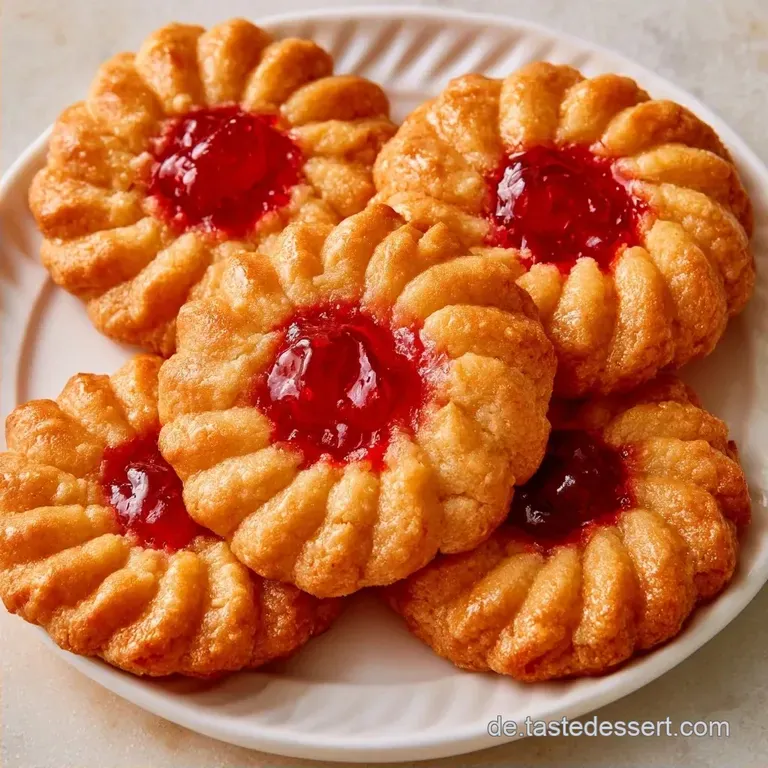 M&uuml;rbes Spritzgeb&auml;ck mit Marmelade